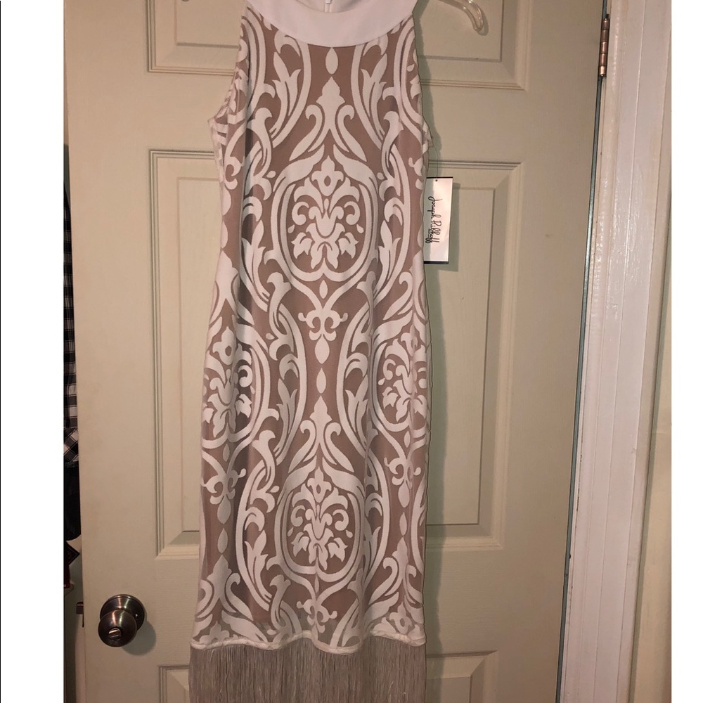 Joseph Ribkoff Dress w/ Fringe Bottom
